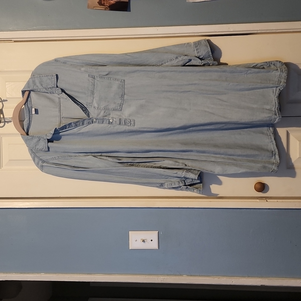 Old Navy Chambray Long Sleeve Dress